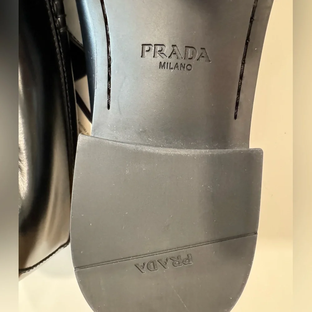 PRADA Brushed leather loafers - Picture 12 of 16